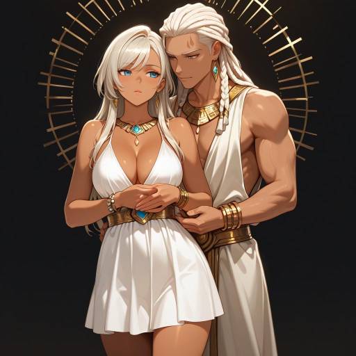 Intimate Cowboy Shot of Stylish Couple Intimate Cowboy Shot of Stylish Couple