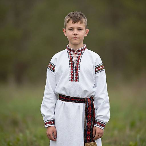 Realistic Moravian Folk Costume Portrait