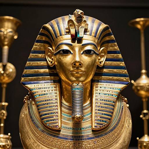 Ornate Gold Egyptian Headpiece Art