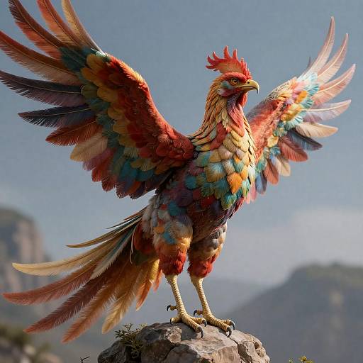 Vibrant Hyper-Realistic Phoenix of Rebirth