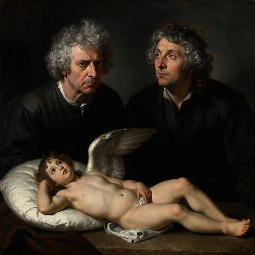 Elderly Couple Admiring Historic Art