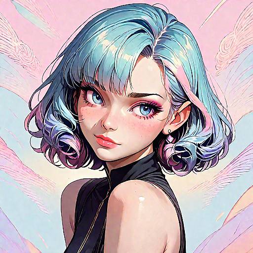 Anime Character Viewed From Behind