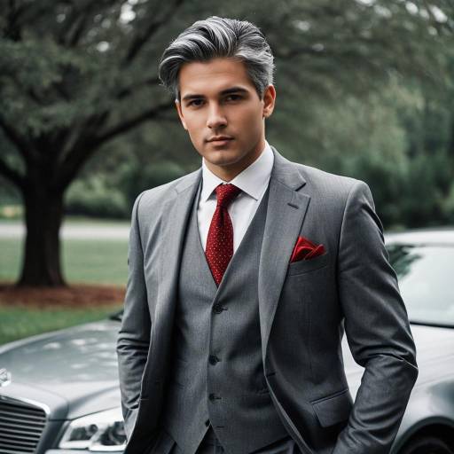 Sophisticated Man in Morning Suit Outdoors
