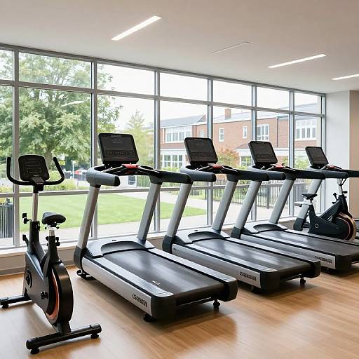 Modern Fitness Suite with Treadmills