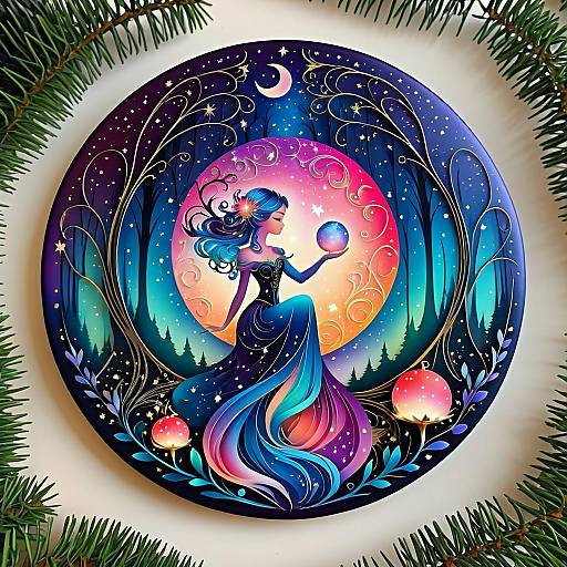 Moonlit Fairy Tattoo in Warm Forest