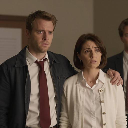 Worried Trio in a Dim Room