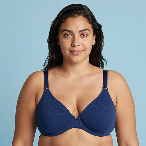 Portrait of a Smiling Woman in Blue