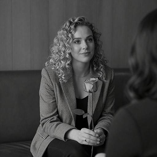 Elegant Black-and-White Portrait of a Woman