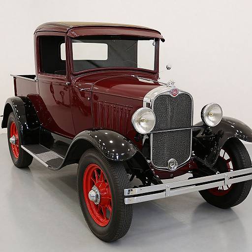Shiny Maroon 1931 Ford Model A Pickup