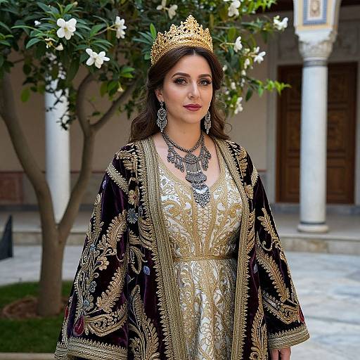 16th Century Ottoman Lady in Courtyard