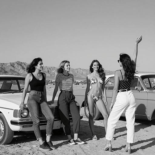 Desert Scene with Four Women