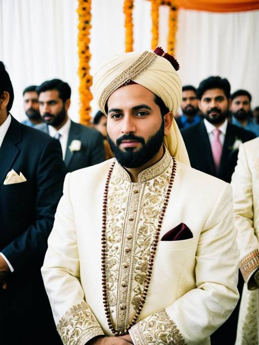 Candid Wedding Portrait in Sherwani