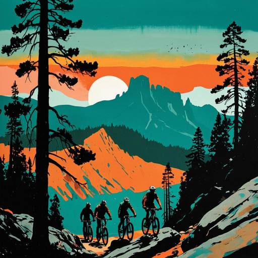 Abstract Mountain Landscape Adventure