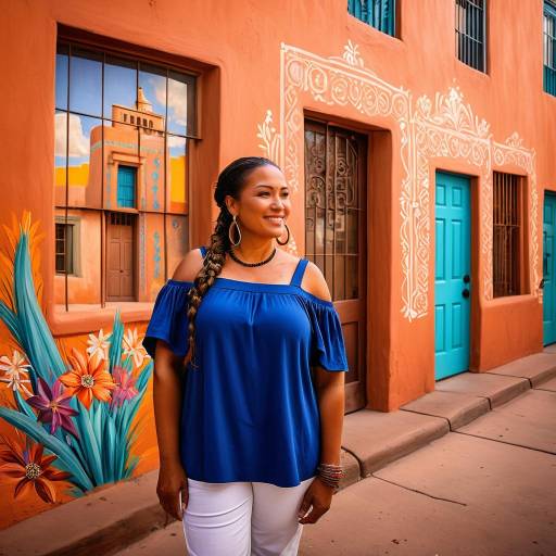 Southwest Artisan Amidst Colorful Murals Southwest Artisan Amidst Colorful Murals