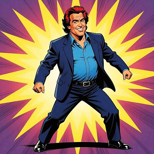 Young Danny DeVito in Pop Art Style