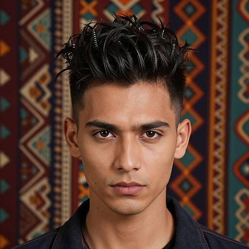 Indian Mullet Hairstyle Portrait