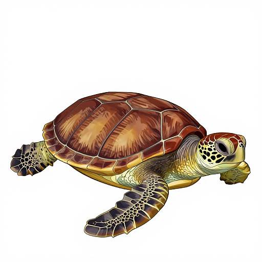 Artistic Sea Turtle Clip Art