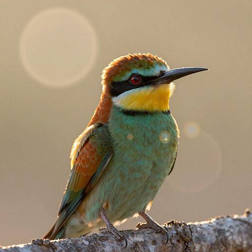Golden Morning Bee-eater Close-Up Portrait