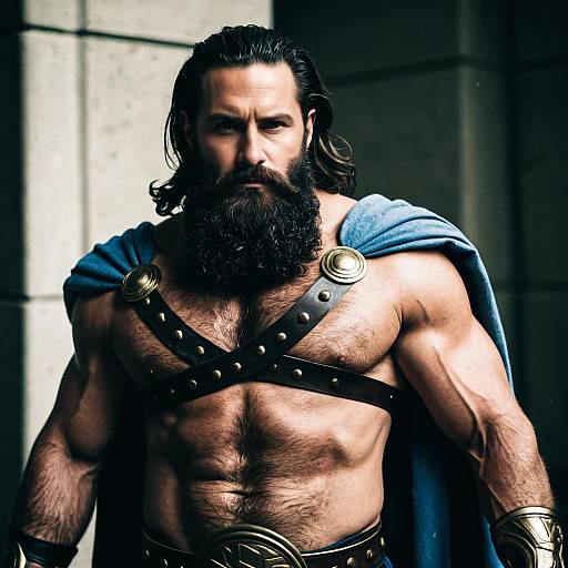 Hercules Cosplay Beard Contrast