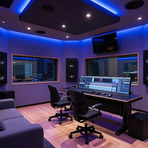 Futuristic Luxury Recording Studio Design