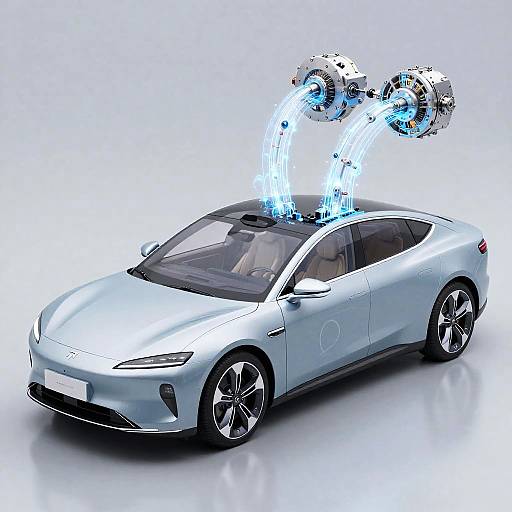 Cyberpunk Electric Car Power System