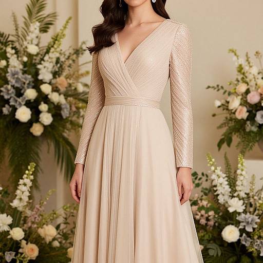 Elegant Woman in Evening Gown