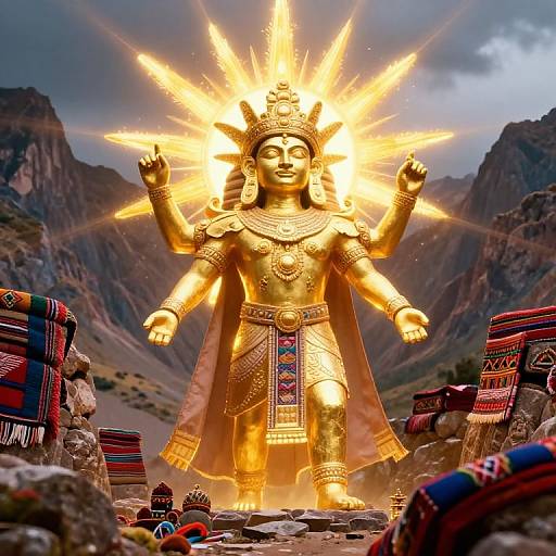 Radiant Incan Sun God Inti