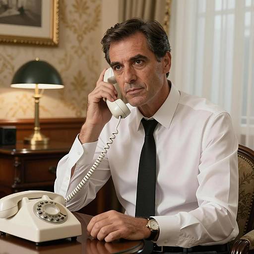 Elegant Middle-Aged Man in Ornate Room