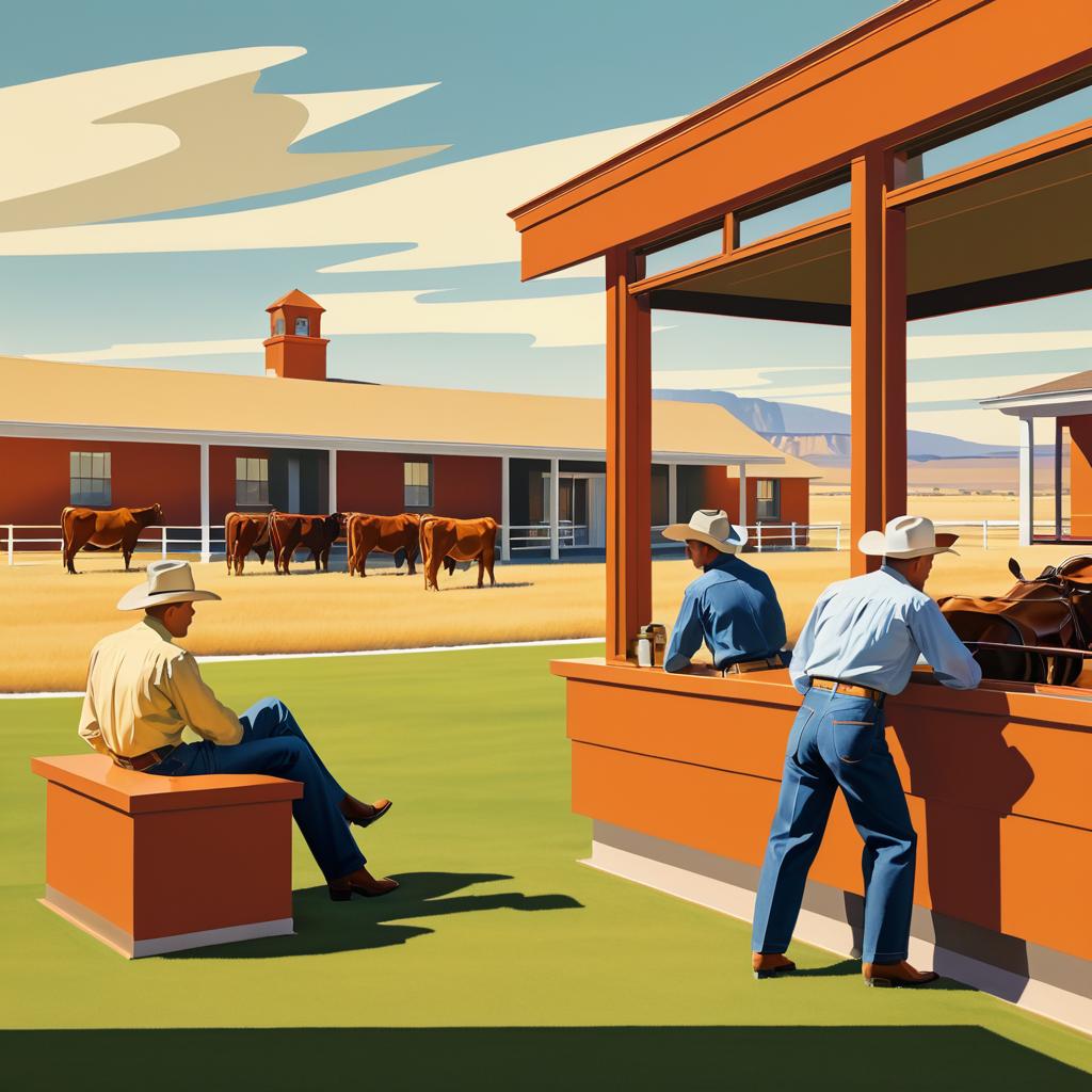 1960s Cowboys in Precisionist Digital Art