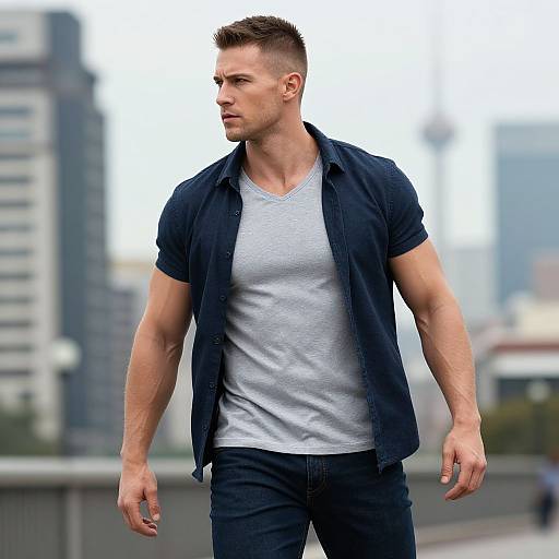 Athletic European Urban Explorer Portrait