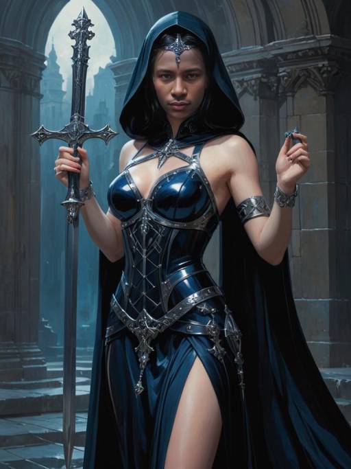 Dark Veil Goddess of Vengeance Portrait