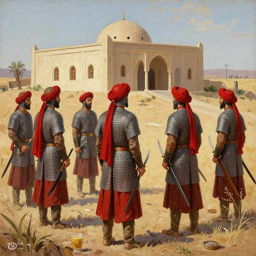 Medieval Seljuk Soldiers Guarding Villa