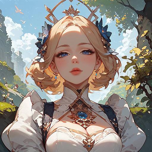 Macro Portrait of Anime Dwarf Girl