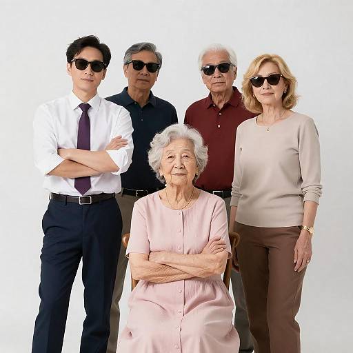 Group Portrait of Stylish Individuals
