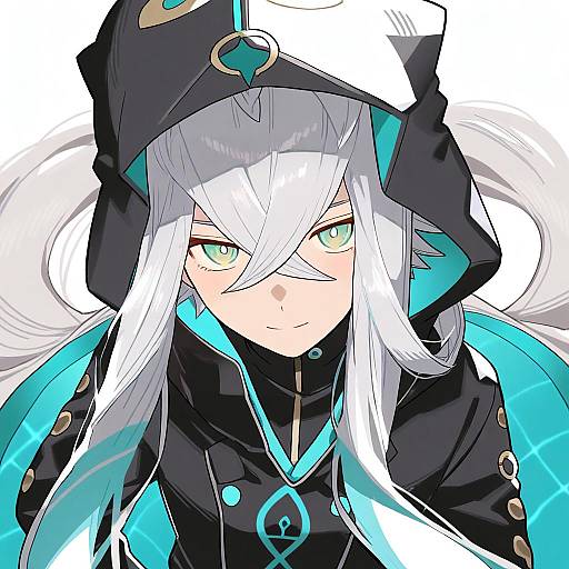 Illustration of Asclepius (fate), fate (series) in the style of Koyama shigeru