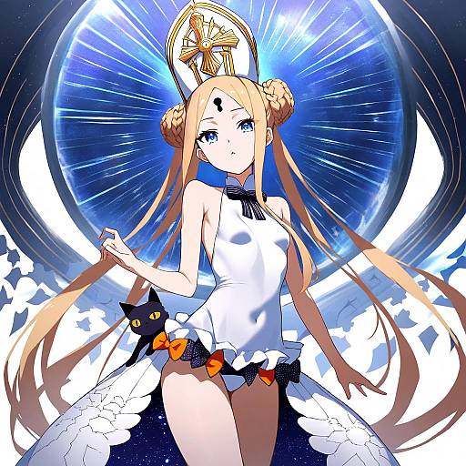 Illustration of Abigail williams (swimsuit foreigner) (second ascension) (fate), fate/grand order in the style of Kiona (giraffe kiona)