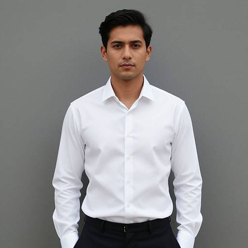 Man in White Stylish Shirt