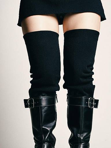 Photorealistic Woman in Thigh-High Boots