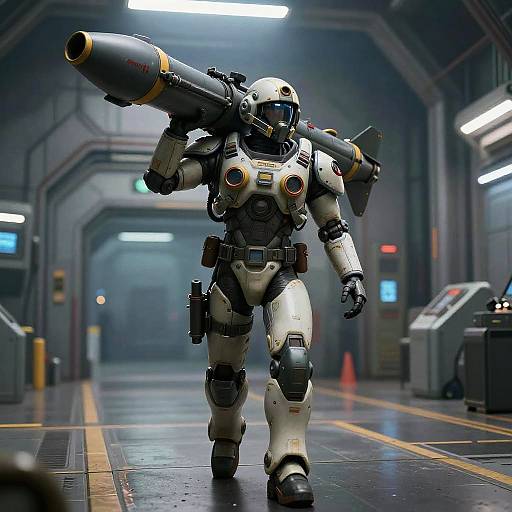 Heroic Mech Pilot with Rocket Launcher