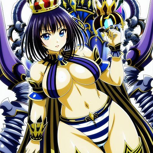 Illustration of Ancient princess menace, queen's blade in the style of Hoshino ouka