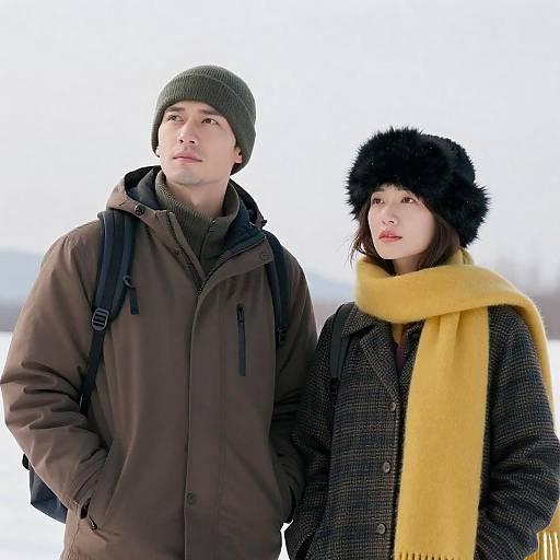 Winter Outdoor Photo of Two People