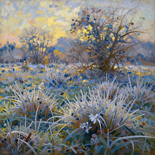 Frosted Moor Morning Impressionism