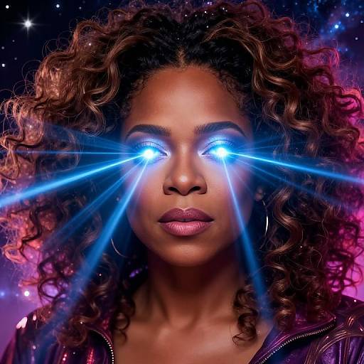 Oprah with Laser Glowing Eyes