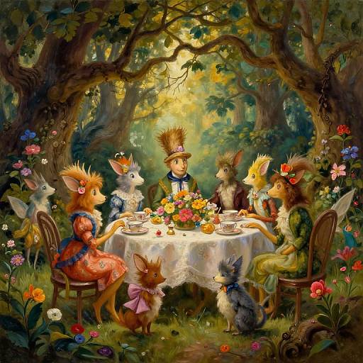 Enchanted Tea Party in Mystical Forest