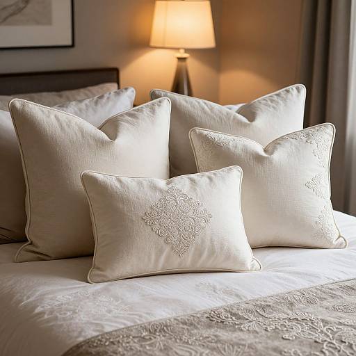 Luxurious Italian Artisan Pillows Display