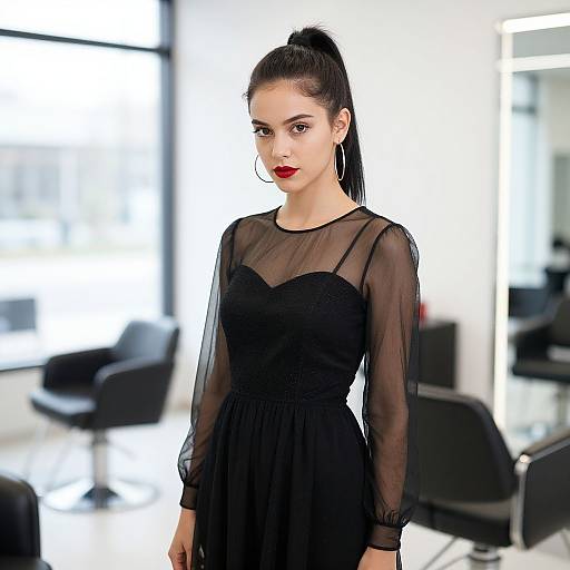 Modern Salon Portrait of Stylish Woman