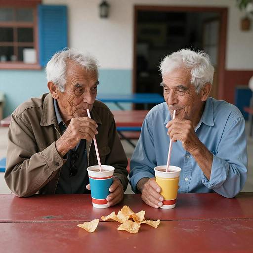 Joyful Elders Enjoying a Picnic Together