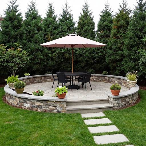 Elegant Raised Patio Garden Dining