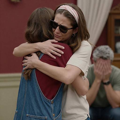 Emotional Hug Between Two Women