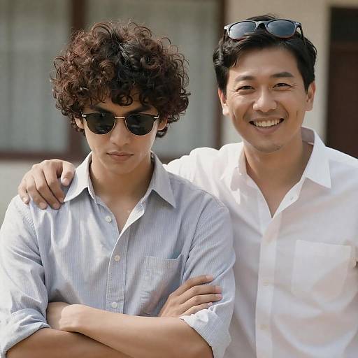 Candid Moment of Two Friends Together